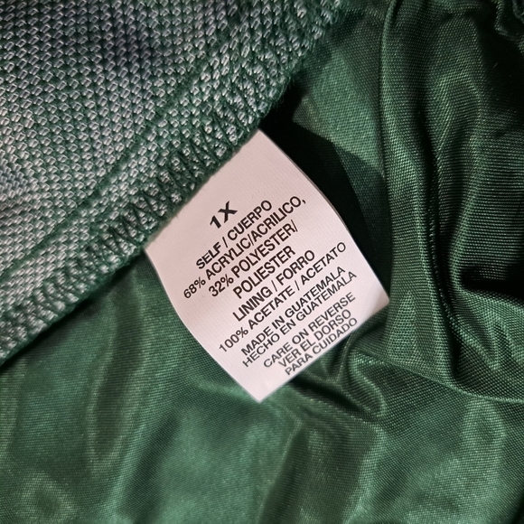Briggs New York Green Blazer 1X - Picture 6 of 12